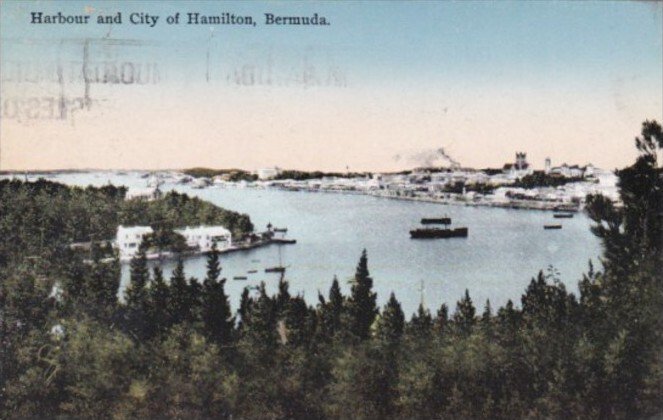 Bermuda Hamilton View Of Harbour and City 1934