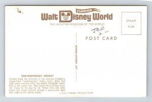 Walt Disney World Florida Beach Sailboat Shoreline Contemporary Resort Postcard 