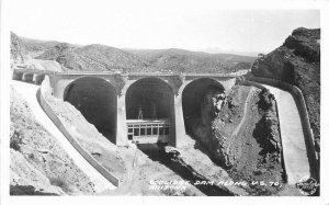 Coolidge Dam US 70 1940s RPPC Photo Postcard Frasher 12916