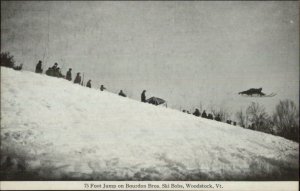 Woodstock VT Sledding 75 Foot Jump Bourdon Bros c1910 Postcard