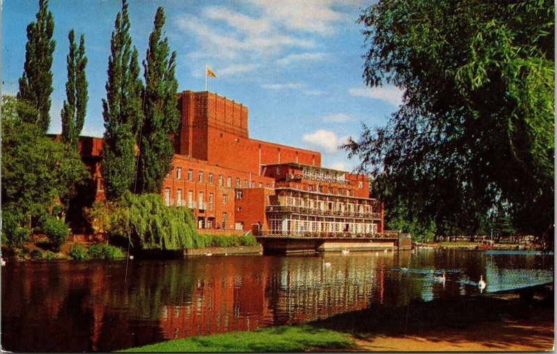 Shakespeare Memorial Theatre Stratford-Upon-Avon River VTG Postcard UNP Unused 