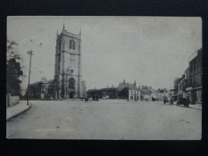 Somerset KEYNSHAM High Street & St. John The Baptist Church c1909 Postcard