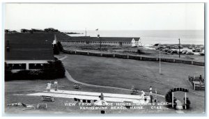 View From Seaside House Gooch's Beach Kennebunk Beach Maine RPPC Photo Postcard