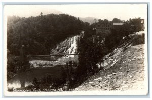 c1910's Sutherland Falls Waterfall Proctor Vermont VT RPPC Photo Postcard