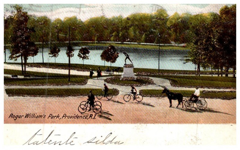 Rhode Island Providence , Roger Williams Park,  Bicycle riders