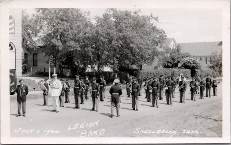 Legion Band Shellbrook SK Saskatchewan July 1 1960 Canada Day Postcard E25 As Is