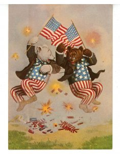 Roosevelt Bears Go To Washington 1907 - July 4th      (REPRO,continental size)