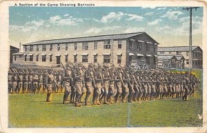 Camp showing Barracks 1918 