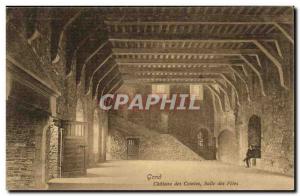 Postcard Old Ghent Castle of the Counts Salle des Fetes