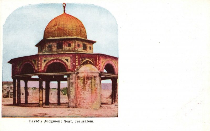 Vintage Postcard 1910's David's Judgement Seat Jerusalem Now Israel 