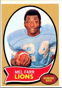 1970 Topps Football Card Mel Farr Detroit Lions sk21507