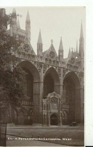 Cambridgeshire Postcard - Peterborough Cathedral - West - Real Photo  Ref TZ4701