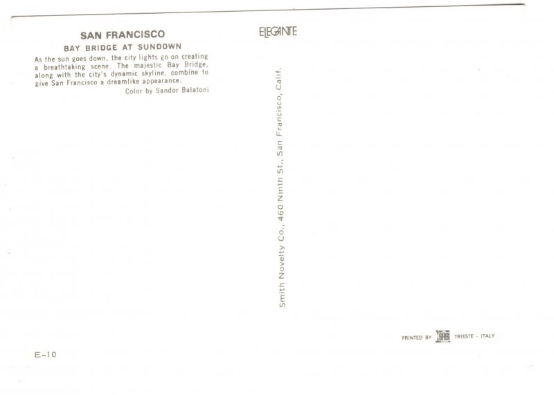 Bay Bridge at Sundown, San Francisco, California