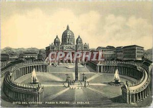 'Postcard Modern Citta del Vaticano St. Peter''s Square and Basilica'