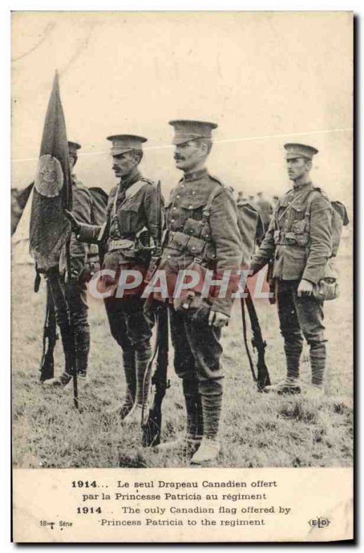 Old Postcard Militaria The only Canadian flag offered by the Princess Patrici...