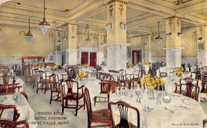 Dining Room Interior Hotel Rainbow Great Falls Montana 1920 postcard