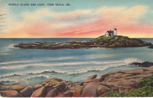 PC6814  NUBBLE ISLAND & LIGHT HOUSE, YORK BEACH, ME