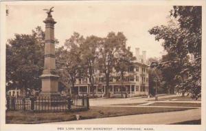 Massachusetts Stockbridge Red Lion Inn And Monument Albertype