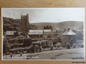 Vintage RPPC - The Dovecot & Church - Dunster 160515