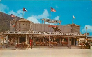 Wyoming Jackson Trading Post 1950s Roberts Intermountain Postcard 22-3562