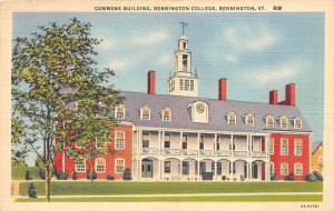 Bennington Vermont 1944 Postcard Commons Building Bennington College