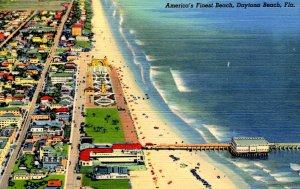 Daytona Beach,  Florida - A view of America's Finest Beach - in the 1940s