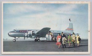 Transportation~United Mainliner 300 Being Unloaded~Vintage Postcard