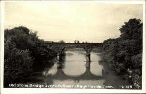 Fayetteville Tennessee TN Old Stone Bridge Real Photo Vintage Postcard