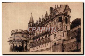 Postcard Old Amboise The Chateau La Tour Charles VIII and Balcony of wrought ...