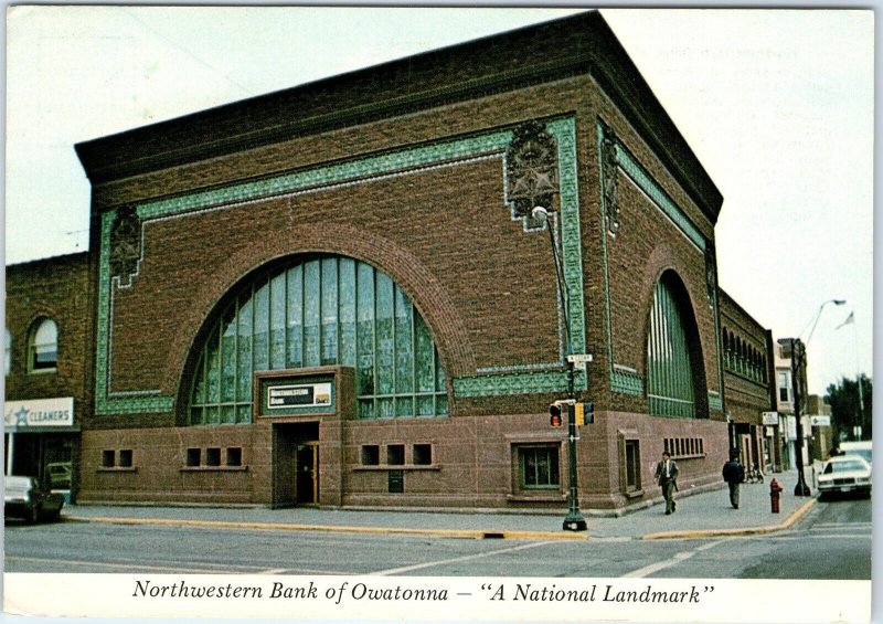 c1980s Owatonna, MN Northwestern Bank Roadside Louis Sullivan Architect 4x6 M14