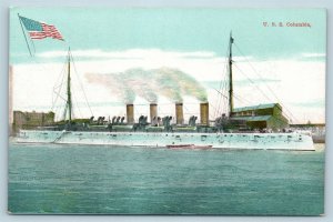 Postcard USS Columbia US Navy Ship Protected Cruiser c1908 V11