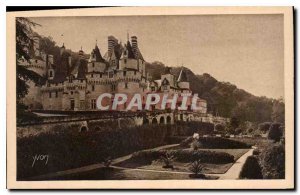 Old Postcard Chateaux of the Loire Chateau de Rigny Usse overview North East