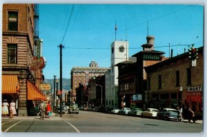 Butte Montana MT Postcard East Broadway Civic Center City Hall Finlen Hotel