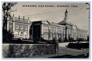 1935 Stamford High School Stamford Connecticut CT Posted Vintage Postcard