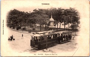 Vietnam CochinchinaTonkin Hanoi Square du Petit Lac Vintage Postcard 09.60