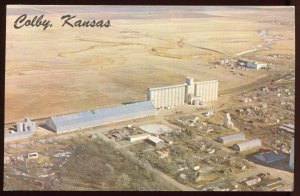 Colby, Kansas. Cooper Grain Company. 1967 Aerial view. Posted