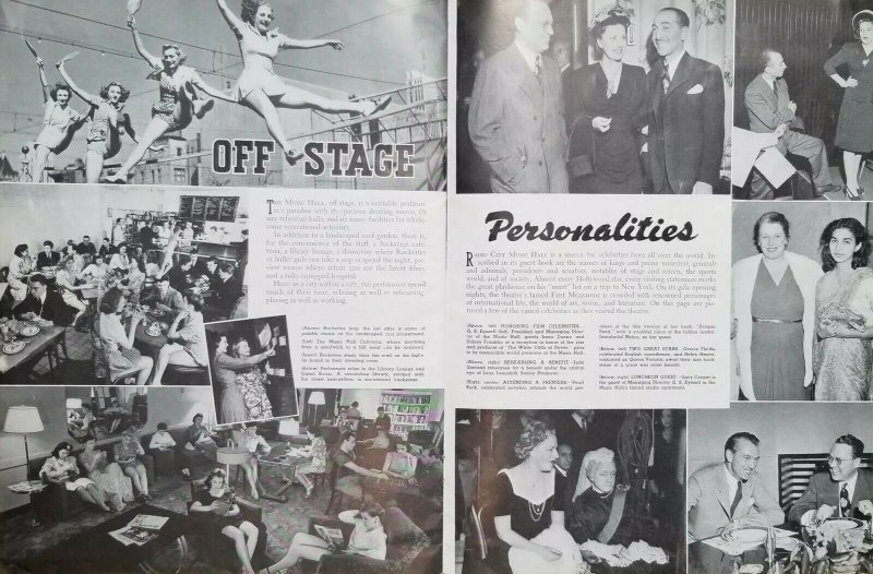 Radio City Music Hall 1940's Rockettes Pictorial Brochure Booklet