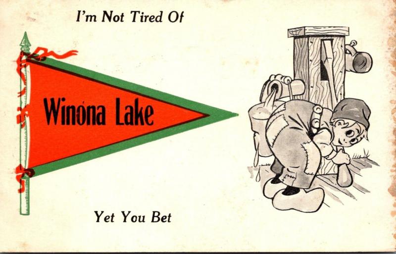 Indiana Winona Lake I'm Not Tired 1913 Pennant Series