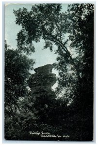 1910 Pulpit Rock Formation Tourists Spot Groves Decorah Iowa IA Antique Postcard