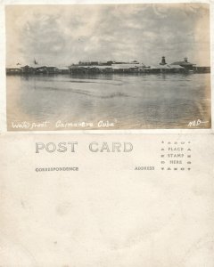 CAIMANERA CUBA WATER FRONT ANTIQUE REAL PHOTO POSTCARD RPPC