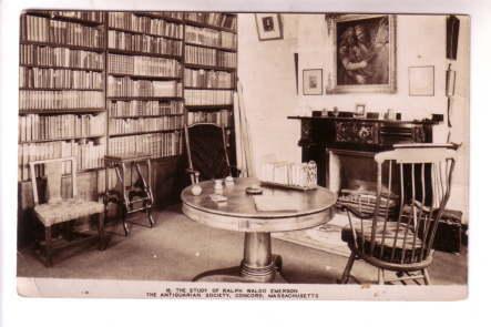 Real Photo Library Ralph Waldo Emerson, Antiqurian Society, Concord Massachus...