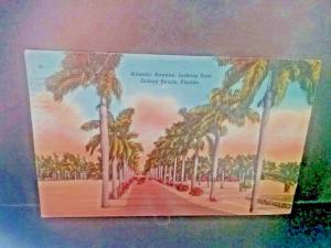 Postcard Atlantic Avenue looking East, Delray Beach, FL