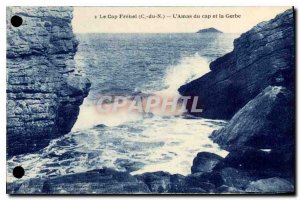 Old Postcard Cape Frehel (C, N) The Amas Cape and the Wave