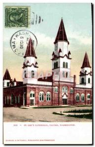 Postcard Old St Leo & # 39s Cathedral Tacoma Washington