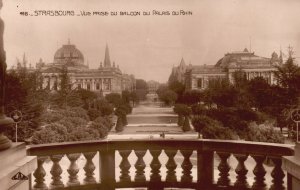 Vintage Postcard  1910's Vue Prise Du Balcon Du Palais Du Rhin Strasbourg France