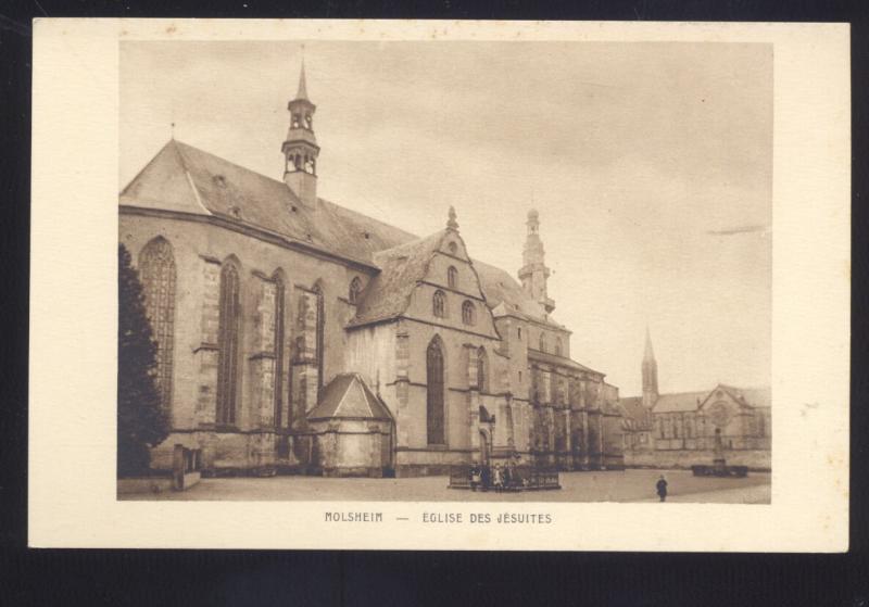 MOLSHEIM EGLISE DES JESUITES CHURCH GERMANY ANTIQUE VINTAGE POSTCARD