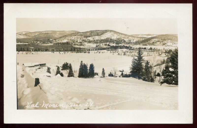 h2184 - VAL MORIN Quebec 1950s Panoramic View. Real Photo Postcard