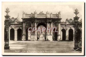 Old Postcard Nancy Arc de Triomphe seen from the Place Carriere