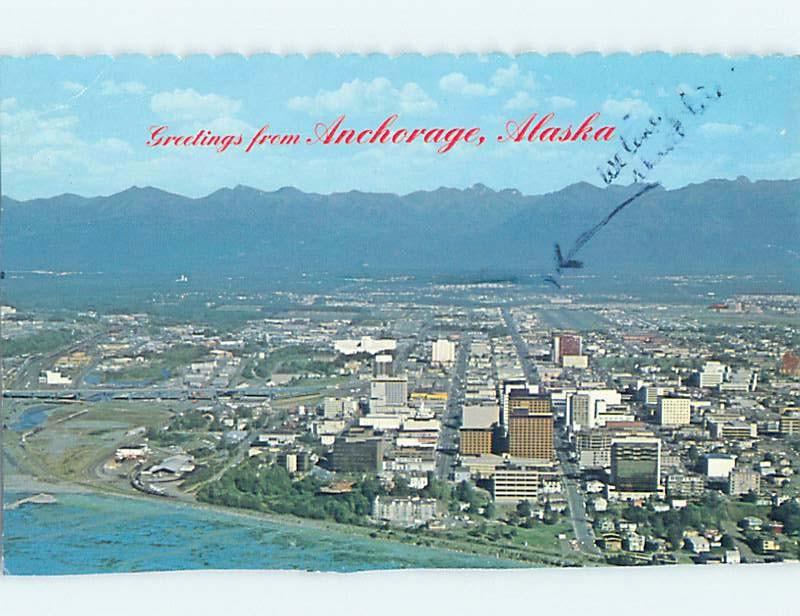 Pre-1980 GREETINGS FROM POSTCARD Anchorage Alaska AK ho5778