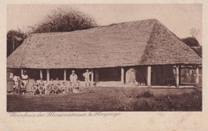 Woonhuis The Congo Moyongo Christian Missionary Antique  African Postcard